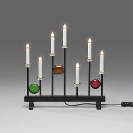 Kynttelikkö Konstsmide, 7-osainen, E10, 38cm, lasikoristeet