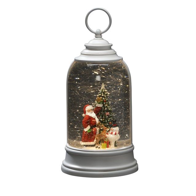 Vesilyhty Konstsmide Joulupukki ja lumiukko, IP20, 2 x LED, ajastin, USB/paristokäyttöinen