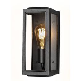 Seinävalaisin Konstsmide Carpi E27 musta eri kokoja