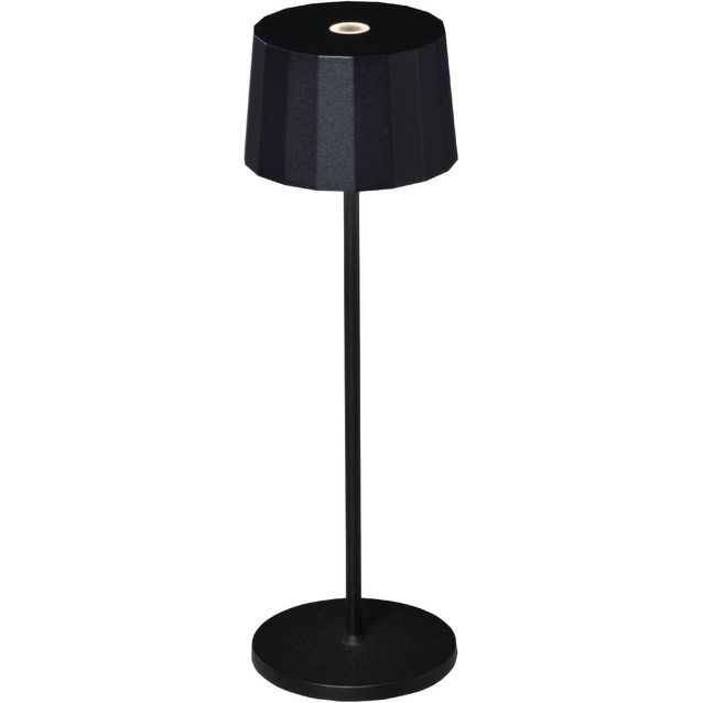 LED-pöytävalaisin Konstsmide Positano ladattava musta