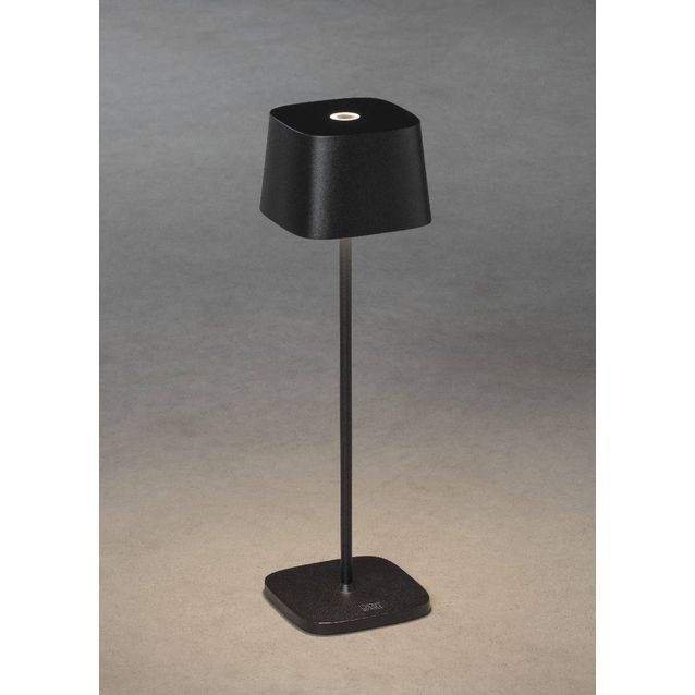 LED-pöytävalaisin Konstsmide Capri ladattava musta