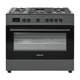 Kaasuliesi Ravanson Chef Modern KWGEK90, sähköuunilla, 95.5cm, musta