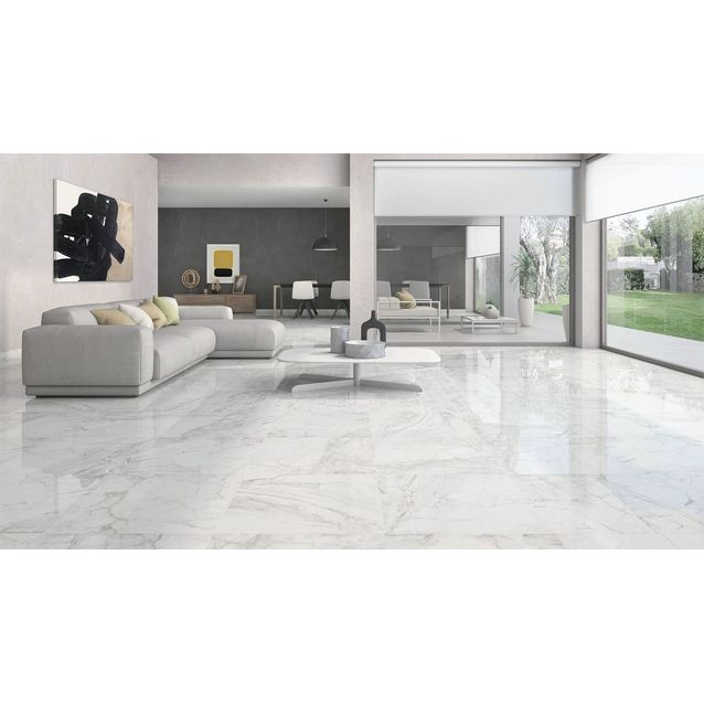 Lattialaatta Kymppi-Lattiat Marmore Pisa kiiltävä rektifioitu 60x60 cm