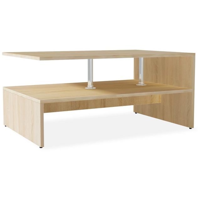 Kahvipöytä lastulevy 90x59x42 cm tammi_1