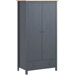 Kaksiovinen vaatekaappi hill range harmaa 89cm mänty