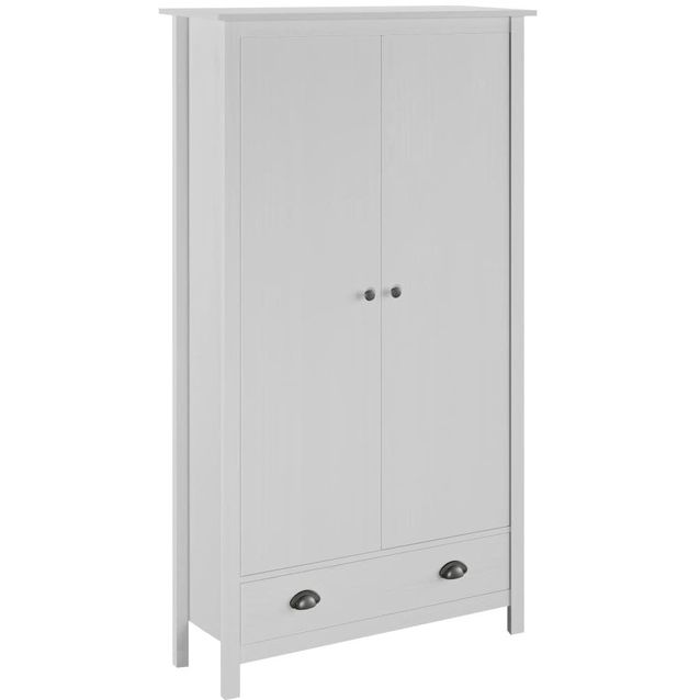 Kaksiovinen vaatekaappi hill range valkoinen 89x50x170 cm_1