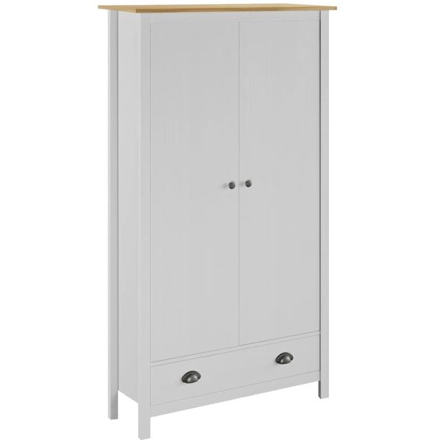 Kaksiovinen vaatekaappi hill range valkoinen 89x50x170cm_1