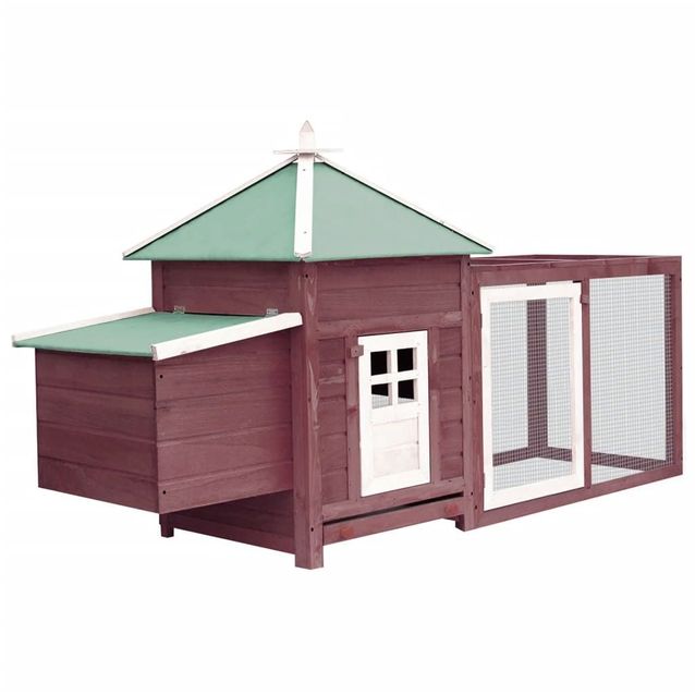 Kanakoppi pesälaatikolla mokka 193x68x104 cm täysi kuusi