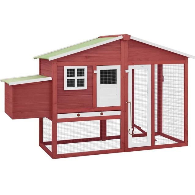 Kanakoppi pesälaatikolla punainen ja valkoinen täysi kuusi