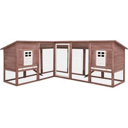 Kanin ulkohäkki mokka ja valkoinen täysi kuusi