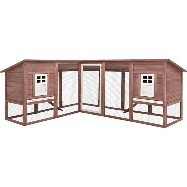 Kanin ulkohäkki mokka ja valkoinen täysi kuusi