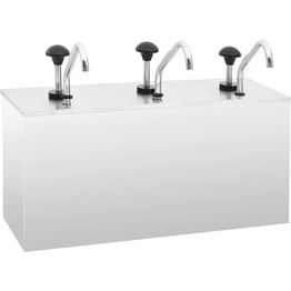 Kastikkeen annostelija ruostumaton teräs 3 x 3,5 l