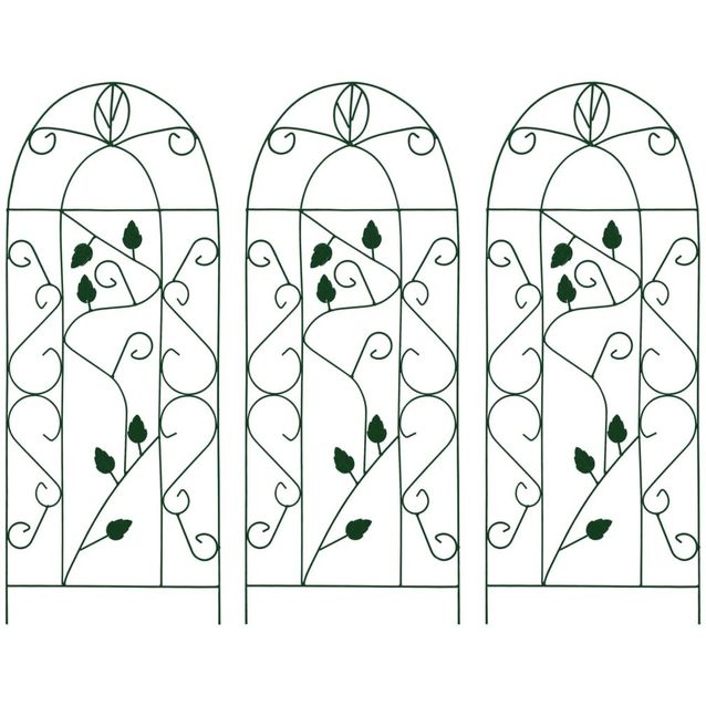 Kasvitelineet 3 kpl musta 40x100cm rauta_1