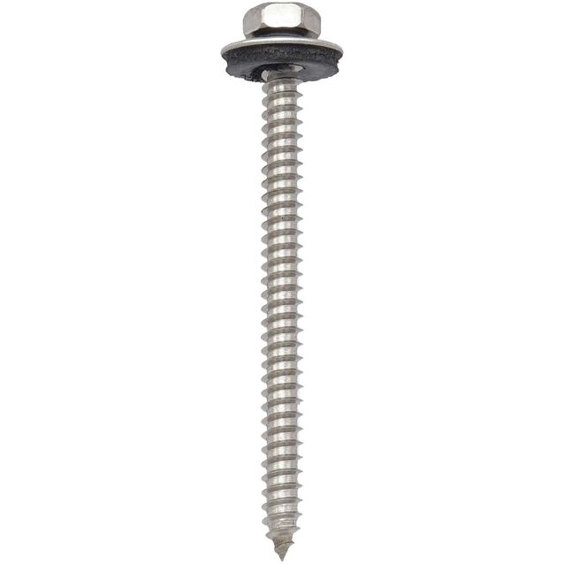 Valokateruuvi Keraplast, 4.8x70mm, Ø14mm prikka, RST/EPDM