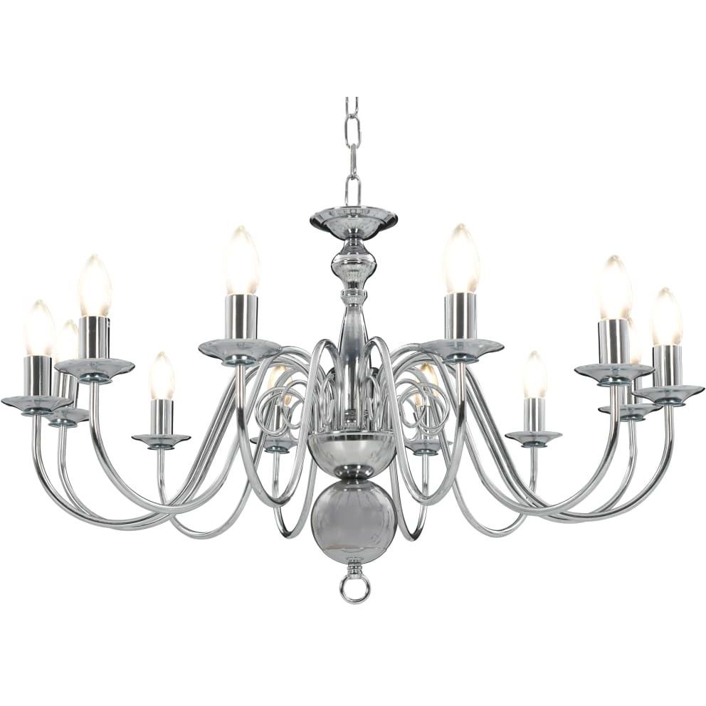 Kattokruunu hopea 12 x e14 polttimot