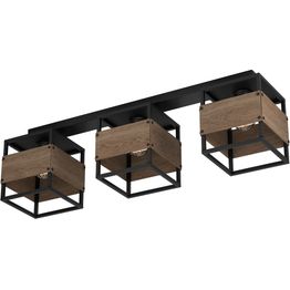 Kattovalaisin Eglo Evesham 3-osainen 87,5x19,5cm musta/tummanruskea puu