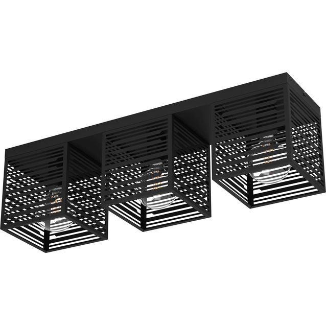 Kattovalaisin Eglo Piedritas 3 osainen 3x40W 73x18cm musta