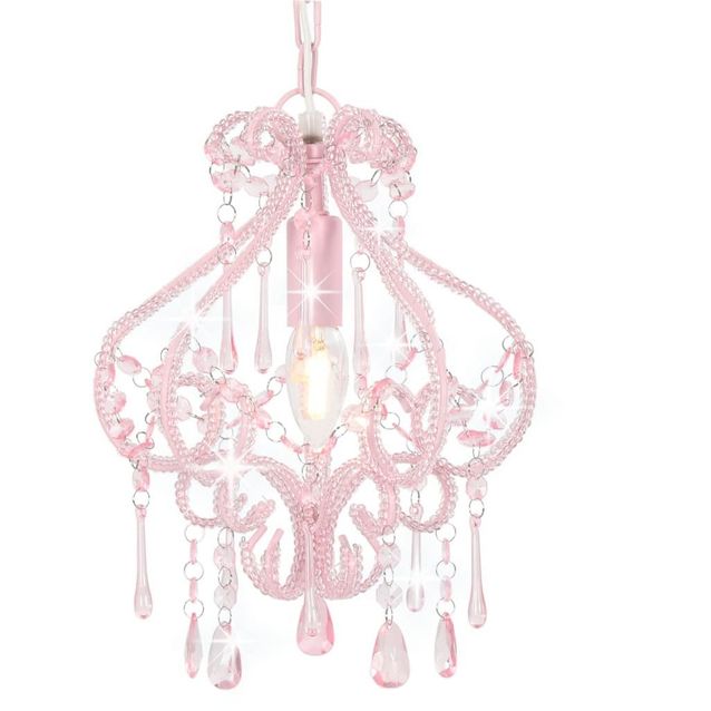 Kattovalaisin helmillä pinkki pyöreä e14_1