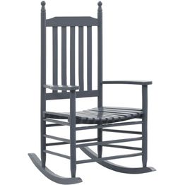 Keinutuoli muotoillulla istuimella harmaa haapa