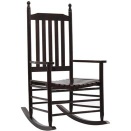 Keinutuoli muotoillulla istuimella ruskea haapa