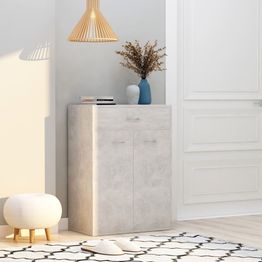 Kenkäkaappi betoninharmaa 60x35x84 cm lastulevy