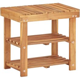 Kenkäteline 50x32x45 cm täysi akaasiapuu