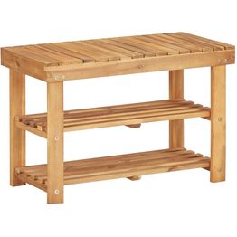 Kenkäteline 70x32x46 cm täysi akaasiapuu