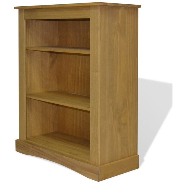 Kirjahylly 3-tasoa meksikon mänty corona-sarja 81x29x100 cm_1