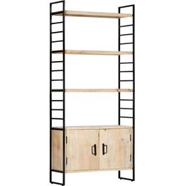 Kirjahylly 4 tasoa 80x30x180 cm täysi mangopuu