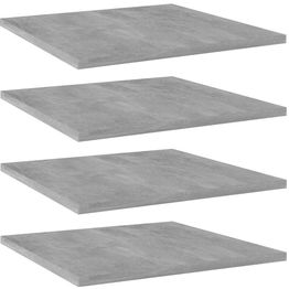 Hyllylevyt 4 kpl betoninharmaa 40x40x1,5 cm lastulevy