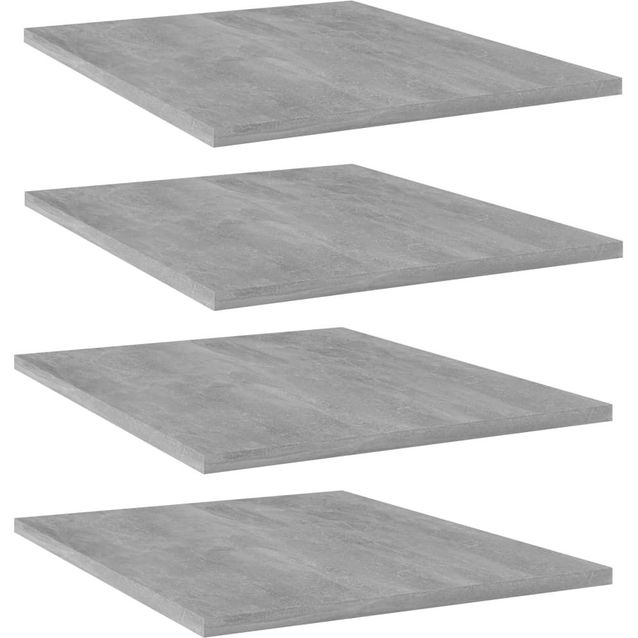 Kirjahyllytasot 4 kpl betoninharmaa 40x50x1,5 cm lastulevy_1