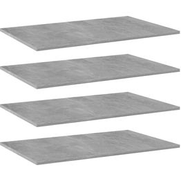 Hyllylevyt 4 kpl betoninharmaa 80x50x1,5 cm lastulevy