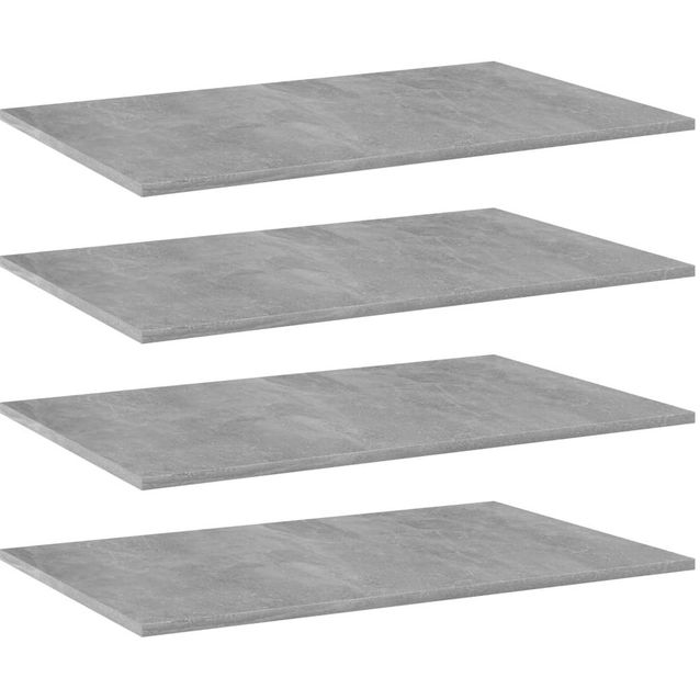 Kirjahyllytasot 4 kpl betoninharmaa 80x50x1,5 cm lastulevy_1