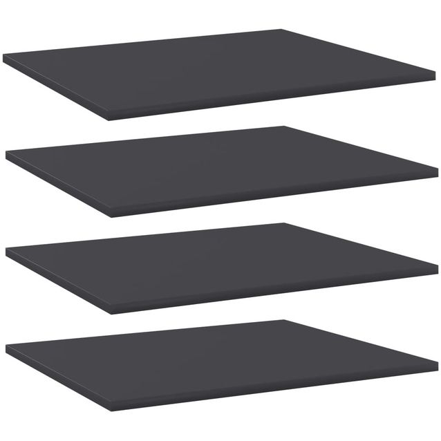 Kirjahyllytasot 4 kpl harmaa 60x50x1,5 cm lastulevy_1