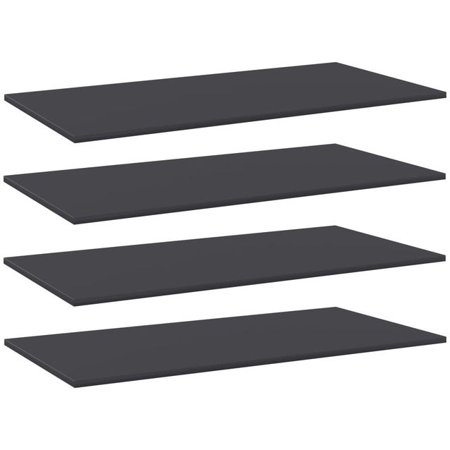 Kirjahyllytasot 4 kpl harmaa 80x30x1,5 cm lastulevy_1