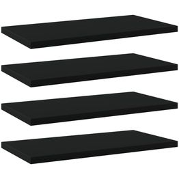 Hyllylevyt 4 kpl musta 40x20x1,5 cm lastulevy