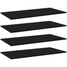 Hyllylevyt 4 kpl musta 80x30x1,5 cm lastulevy