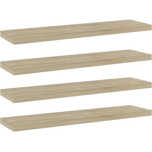 Kirjahyllytasot 4 kpl sonoma-tammi 40x10x1,5 cm lastulevy_1