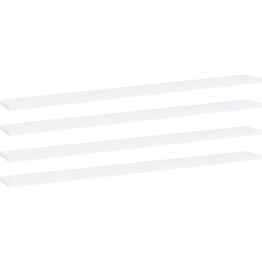 Hyllylevyt 4 kpl valkoinen 100x10x1,5 cm lastulevy