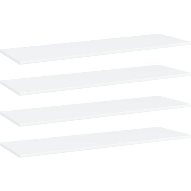 Kirjahyllytasot 4 kpl valkoinen 100x30x1,5 cm lastulevy_1