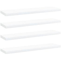 Hyllylevyt 4 kpl valkoinen 40x10x1,5 cm lastulevy