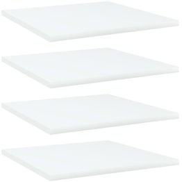 Hyllylevyt 4 kpl valkoinen 40x40x1,5 cm lastulevy