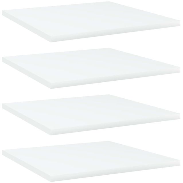 Kirjahyllytasot 4 kpl valkoinen 40x40x1,5 cm lastulevy_1