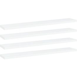 Hyllylevyt 4 kpl valkoinen 60x10x1,5 cm lastulevy