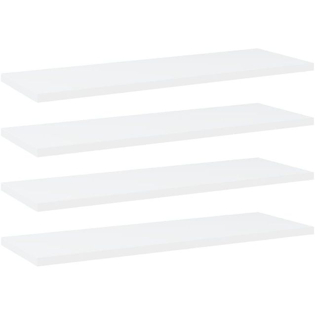 Kirjahyllytasot 4 kpl valkoinen 60x20x1,5 cm lastulevy_1