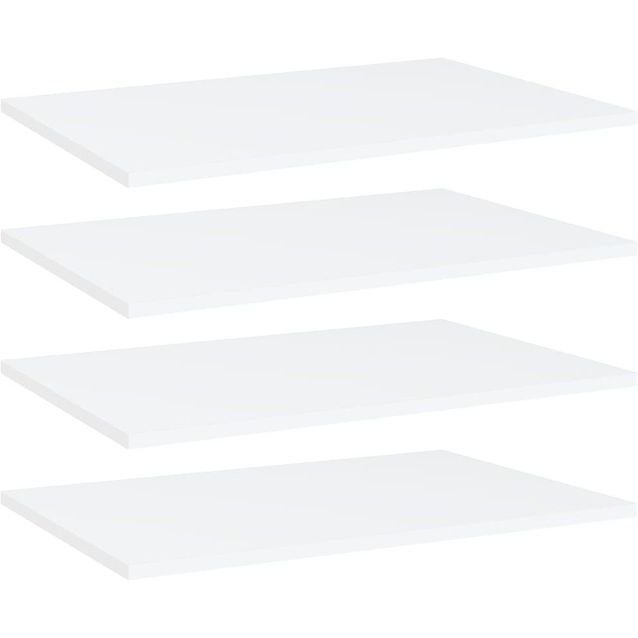 Kirjahyllytasot 4 kpl valkoinen 60x40x1,5 cm lastulevy_1