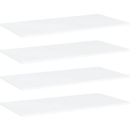 Hyllylevyt 4 kpl valkoinen 80x40x1,5 cm lastulevy