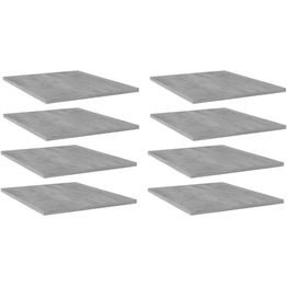 Hyllylevyt 8 kpl betoninharmaa 40x50x1,5 cm lastulevy