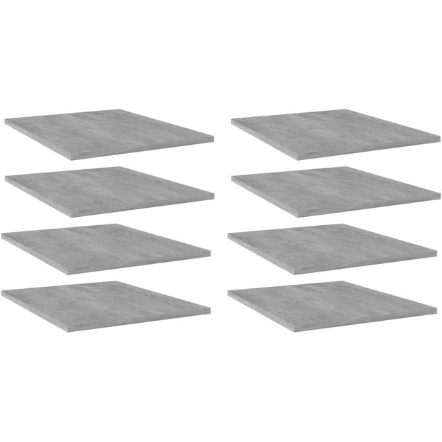 Kirjahyllytasot 8 kpl betoninharmaa 40x50x1,5 cm lastulevy_1