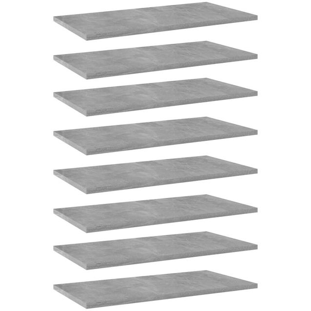 Kirjahyllytasot 8 kpl betoninharmaa 60x30x1,5 cm lastulevy_1